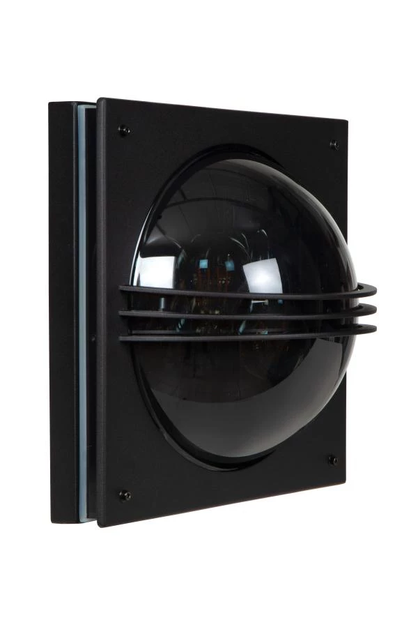 Lucide PRIVAS - Wandlamp Binnen/Buiten - 2xE27 - IP44 - Zwart - uitgezet